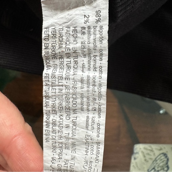 Zara Black Ribbed Half-Zip Mock Neck Long Sleeve Crop Top - Picture 7 of 7